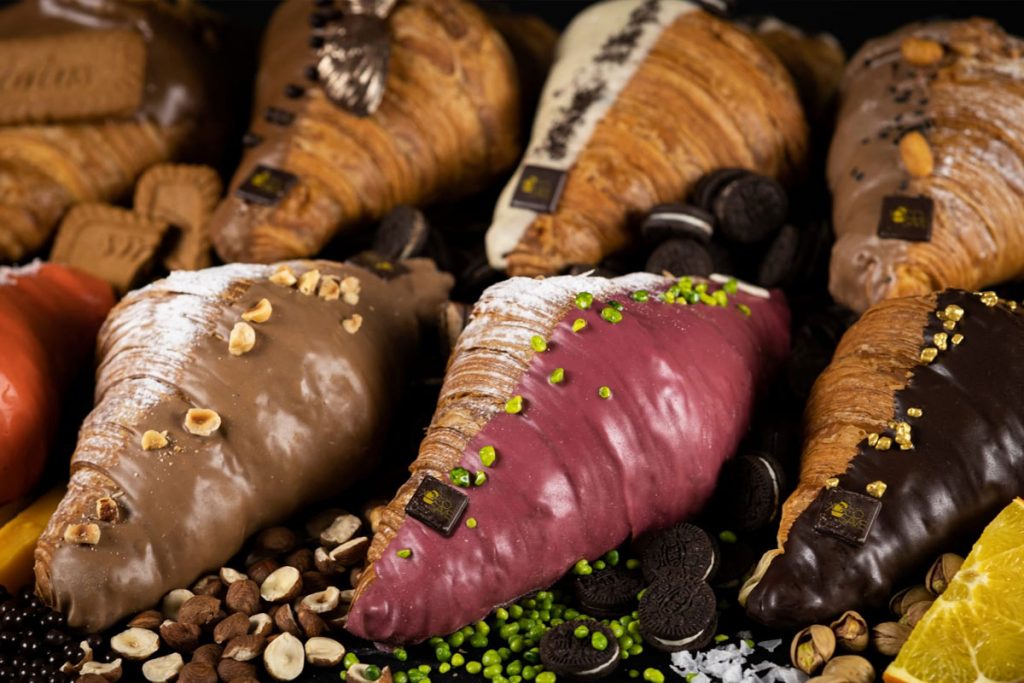 Chocolate croissants by XocoSave in Reus.