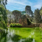 Lake of the botanical garden in Cambrils.