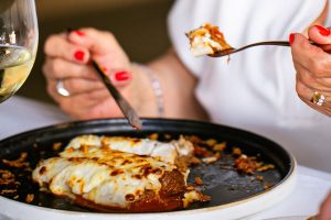 A plate of cannelloni from Castillo de Javier restaurant in Salou.