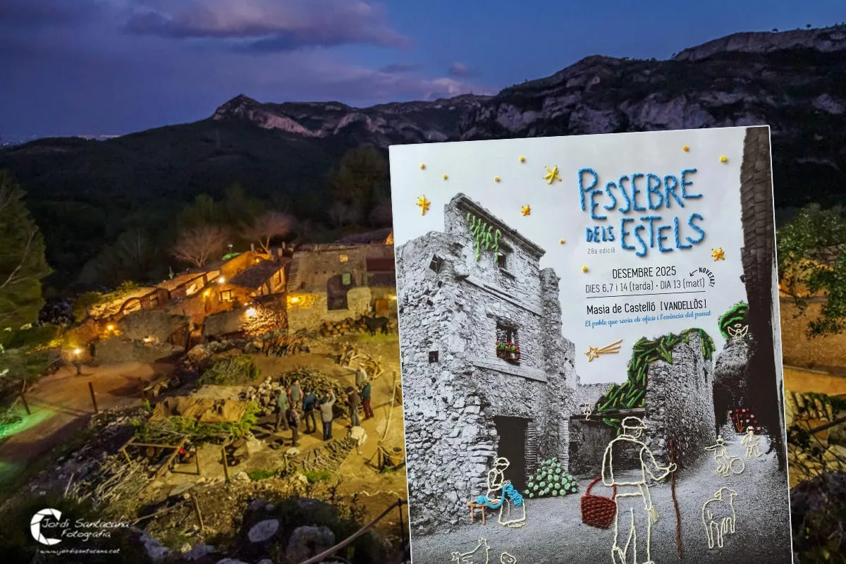 Cartel del 'pessebre dels estels 2025' a Vandellòs
