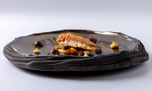 Plat representatiu dels restaurants d'alta cuina a la Costa Duarada i les Terres de l'Ebre.